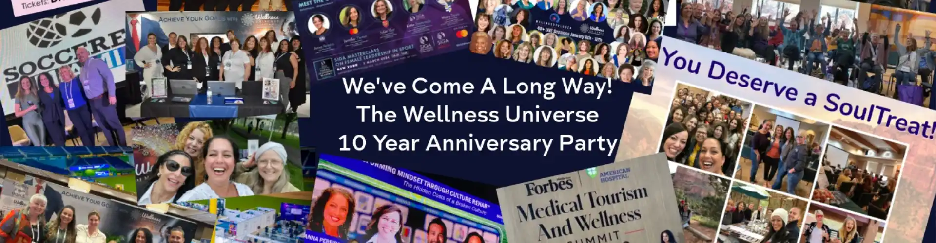 Festa de 10 anos celebrando o universo do bem-estar - Online Class by The Wellness Universe